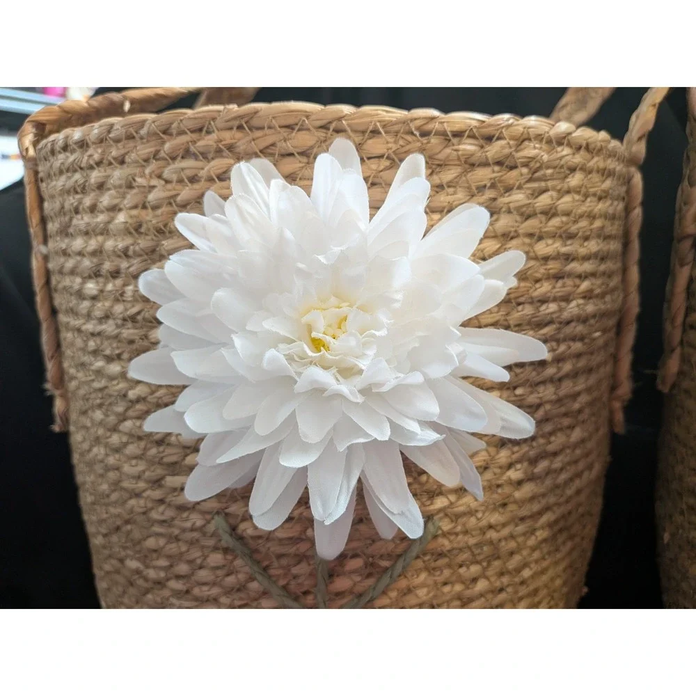 SET OF 2 LARGE NESTING‎ WOVEN BASKETS - NEW